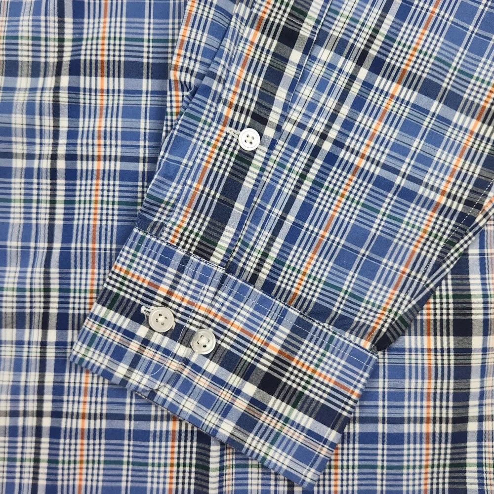 NOS Polo Ralph Lauren Shirt 17 XL Plaid Regent Classic Contrast Collar Hong Kong